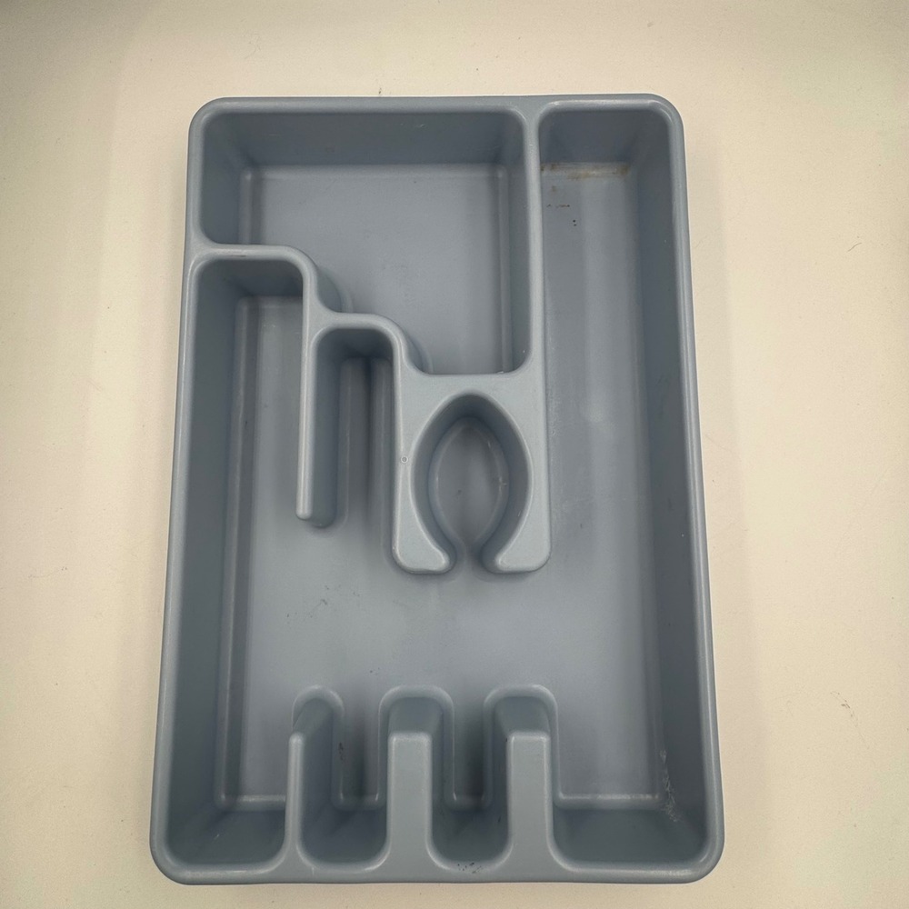 Rubbermaid Flatware Drawer Organizer Blue Vintage 2921 Tray